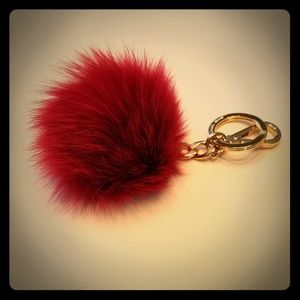 MICHAEL Michael Kors Red Fox Fur Key Chain